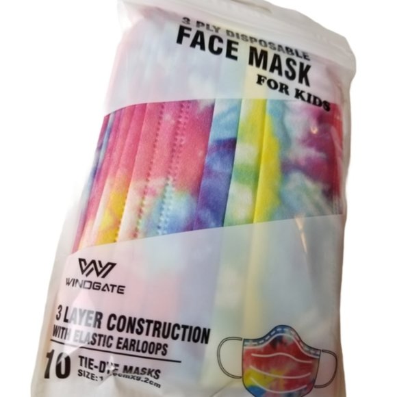 Kids Disposable Face Mask Tie-Dye Prints - Picture 3 of 4